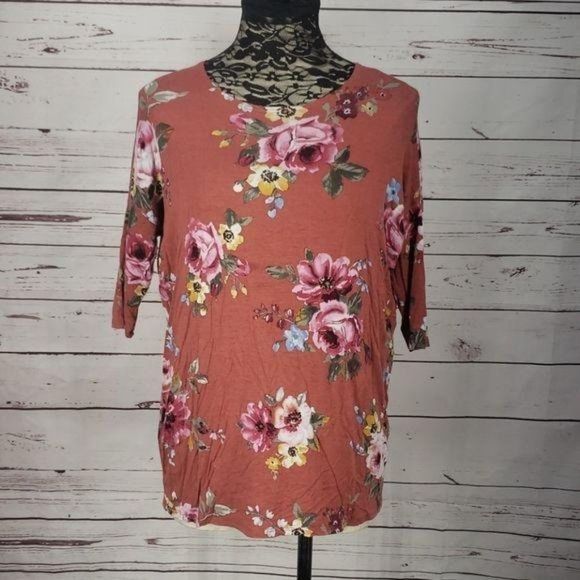 Pomelo Floral Print 3/4 Sleeve Small Blouse Style‎ TW1031 - Picture 6 of 7